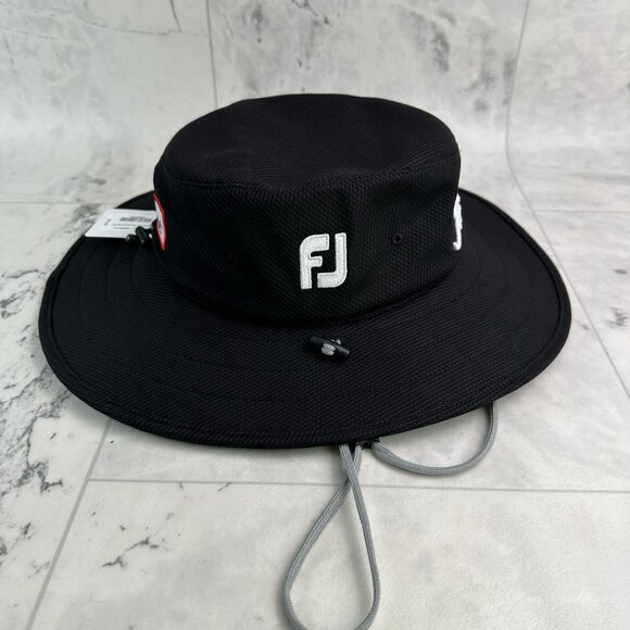 NEW Titleist Tour Aussie Black/White Bucket Golf Hat - Picture 4 of 6